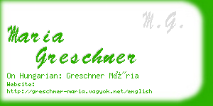 maria greschner business card